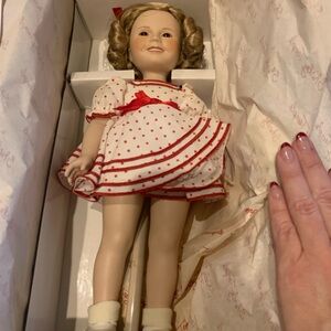 Classic Polka Dot Doll with Red Accents